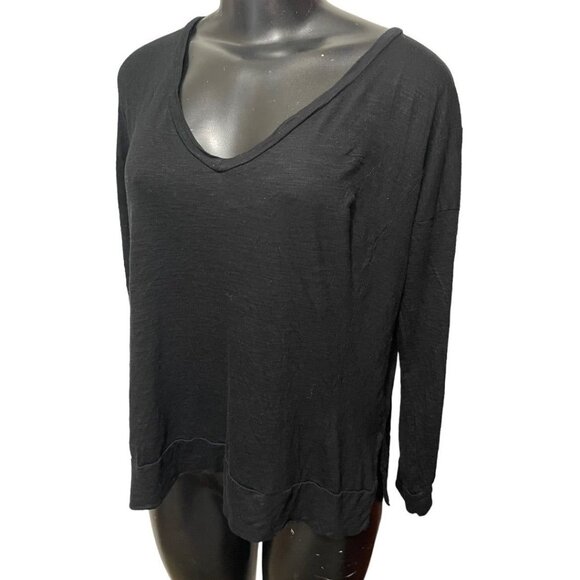 XS Madewell Long Sleeve V-Neck Oversize Womens Top Tshirt - Picture 4 of 11
